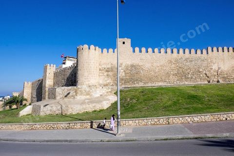 Les remparts de Sousse sur la partie haute de la medina. Sousse ou la perle du Sahel. 
