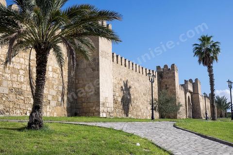 Les remparts de Sousse sur la partie haute de la medina. Sousse ou la perle du Sahel. 