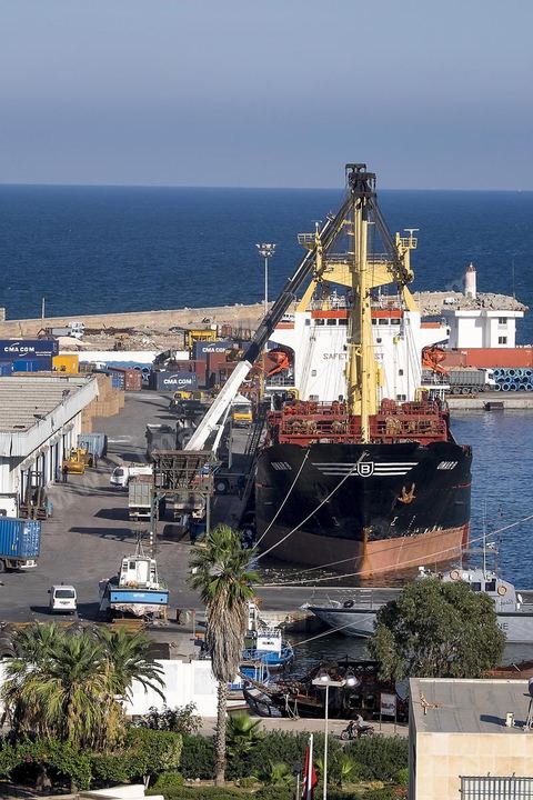 Vue sur le port de Sousse depuis le minaret du ribat. Sousse ou la perle du Sahel. 