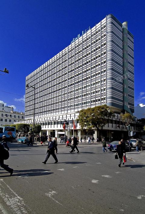 The Hotel International building on Habib Bourguiba Avenue in Tunis