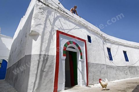 Hammam dasn une ruelle du quartier Halfaouine dans la medina de Tunis
