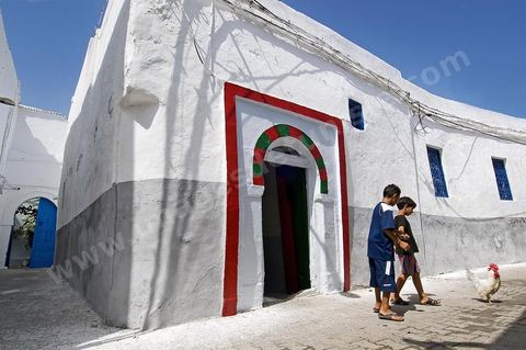 Hammam dasn une ruelle du quartier Halfaouine dans la medina de Tunis