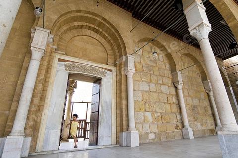 The Great Mosque of Jamaa Ez Zitouna in the heart of the medina of Tunis