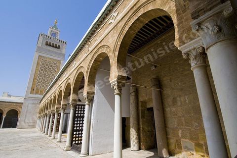 The Great Mosque of Jamaa Ez Zitouna in the heart of the medina of Tunis