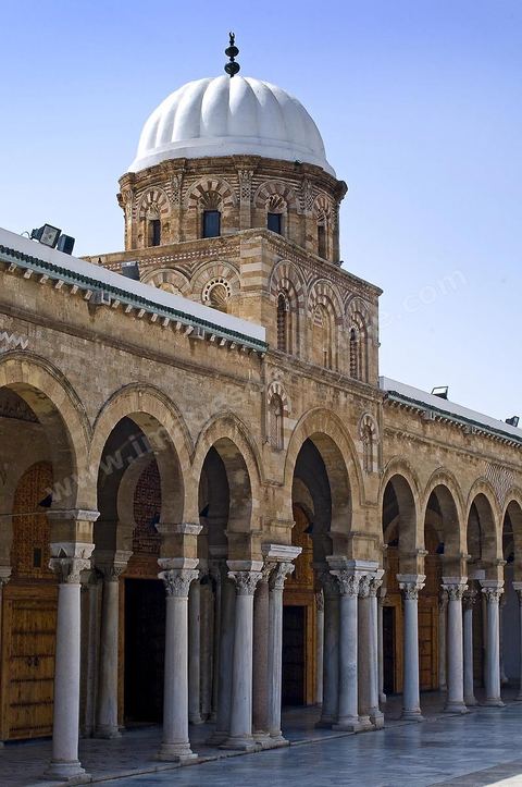 The Great Mosque of Jamaa Ez Zitouna in the heart of the medina of Tunis