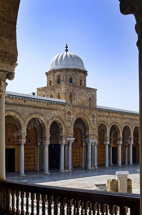 The Great Mosque of Jamaa Ez Zitouna in the heart of the medina of Tunis
