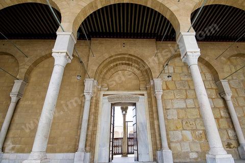 The Great Mosque of Jamaa Ez Zitouna in the heart of the medina of Tunis