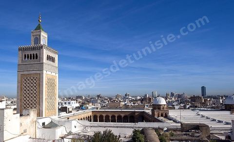 The Great Mosque of Jamaa Ez Zitouna in the heart of the medina of Tunis