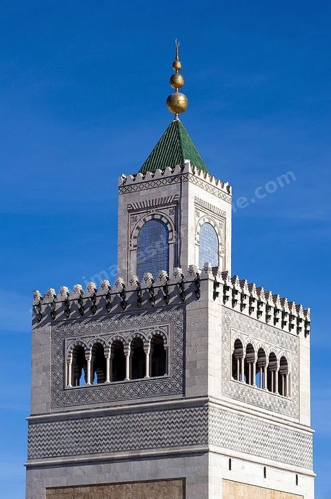 The Great Mosque of Jamaa Ez Zitouna in the heart of the medina of Tunis