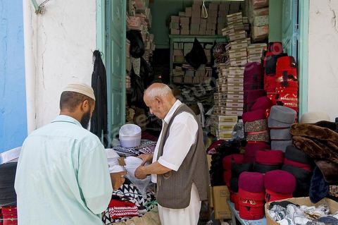 Souk des chéchias, artisans, medina de Tunis