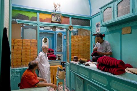 Souk des chéchias, artisans, medina de Tunis