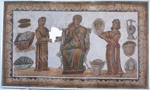 A Lady's Toilette - 5th century A.D. Carthage Museum