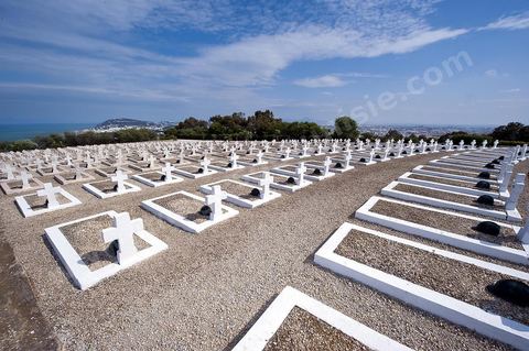 Le cimetière militaire français de Gammarth est le 5 janvier 1944. Occupant une surface de sept hectares sur les hauteurs de la ville, il est affecté à l'origine aux militaires non musulmans des troupes d'Afrique du Nord tombés au cours de la campagne de Tunisie qui a eu lieu du 19 novembre 1942 au 13 mai 1943. Après le regroupement des différents carrés militaires des cimetières communaux entre 1966 et 1968, des combattants tombés au cours d'autres batailles (Première Guerre mondiale, Seconde Guerre mondiale et Guerre d'Indochine) y sont inhumés, soit au total 1 875 corps reposant dans des tombes individuelles.