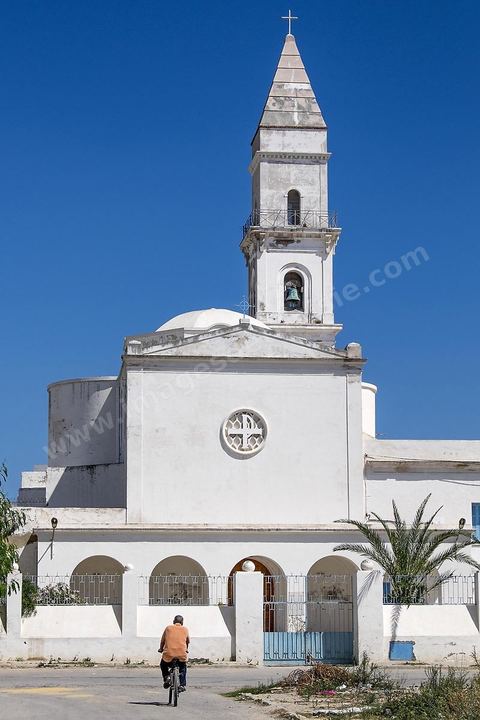 Eglise dans le quartier de la Petite Sicile à La Goulette