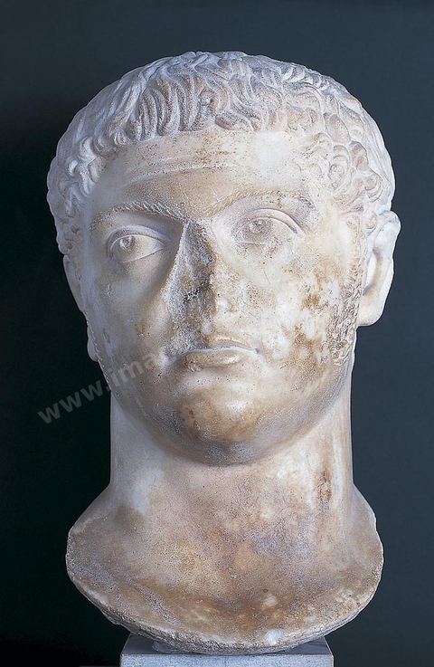 buste de l'empereur Caracalla, III ap JC, Thuburbo Majus, musee du Bardo