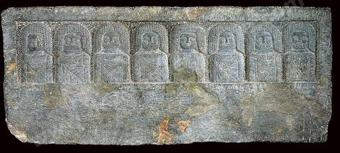 bas relief des huit divinites libyques, musee du bardo, Chemtou