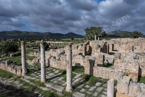 le site archéologique romain de Thuburbo Majus. Thuburbo Majus est située à l'entrée d'El Fahs à 60 km de Tunis, malgré qu’elle soit totalement abandonnée maintenant, elle comptait plus que 10000 habitants au deuxième siècle après J.C. La ville de Thuburbo Majus, existait avant l’arrivée des romains, elle était avant berbère puis carthaginoise. Pendant l’époque romaine, cette cité a connu une prospérité surtout en 128 quand elle reçut le statut de municipe suite à la visite de l’empereur Hadrien. La plupart des monuments de la cité datent de la moitié du 2ème siècle.Seuls 7 Ha sur les 40 Ha ont été fouillés, les trois portes de la ville indiquent son gigantisme.