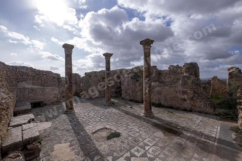 le site archéologique romain de Thuburbo Majus. Thuburbo Majus est située à l'entrée d'El Fahs à 60 km de Tunis, malgré qu’elle soit totalement abandonnée maintenant, elle comptait plus que 10000 habitants au deuxième siècle après J.C. La ville de Thuburbo Majus, existait avant l’arrivée des romains, elle était avant berbère puis carthaginoise. Pendant l’époque romaine, cette cité a connu une prospérité surtout en 128 quand elle reçut le statut de municipe suite à la visite de l’empereur Hadrien. La plupart des monuments de la cité datent de la moitié du 2ème siècle.Seuls 7 Ha sur les 40 Ha ont été fouillés, les trois portes de la ville indiquent son gigantisme.